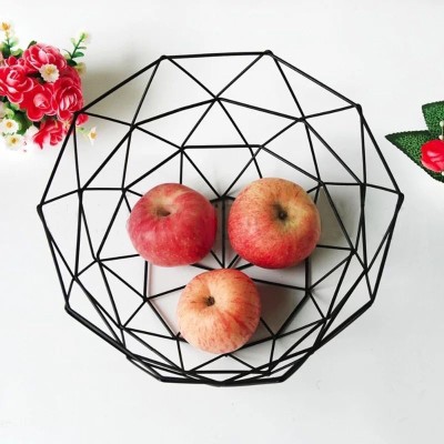 Cos pentru fructe metal , 27x10cm, negru foto