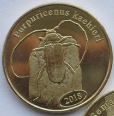 Sumatra de nord 500 rupie 2018 UNC Purpuricenus Kaehleri foto