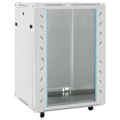 vidaXL Dulap de server, 15U, 19&amp;quot; IP20, gri, 60x45x86 cm foto