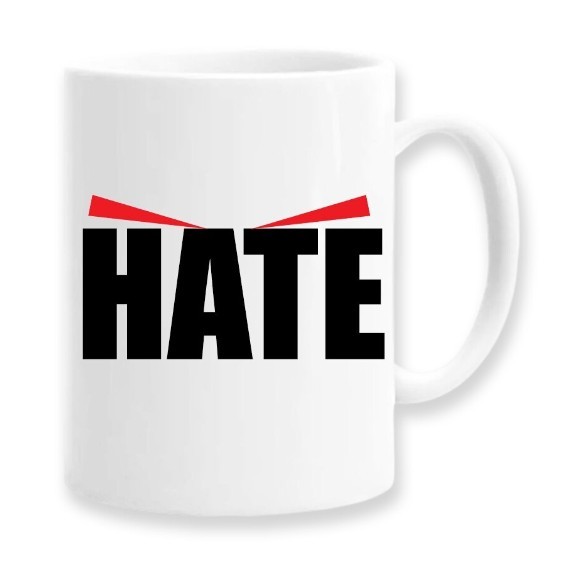 Cana alba personalizata Hate, INOVATIX&reg;. 330ml
