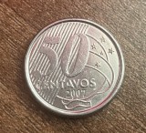 C50 - Moneda foarte veche - Brazilia - 50 centavos - 2007, America Centrala si de Sud