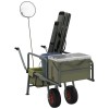 VidaXL Cărucior de pescuit cu 2 roți, verde, oțel vopsit electrostatic 94870