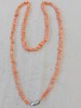 Colier Lung Dame, Pietre Roz/Coral, 77cm, Fashion