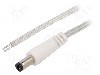 Cablu alimentare DC, cabluri, DC 5,5/2,1 mufa, transparent, 0,25m, BQ CABLE - DC.CAB.8210.0020