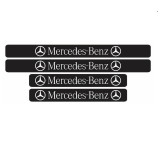 Set 4 protectii praguri auto, autoadezive Mercedes Benz, Alb