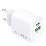 Cumpara ieftin Incarcator de retea GoGEN ACHPDQ 220, 1 x USB-C 20W, 1 x USB-A 18W, alb