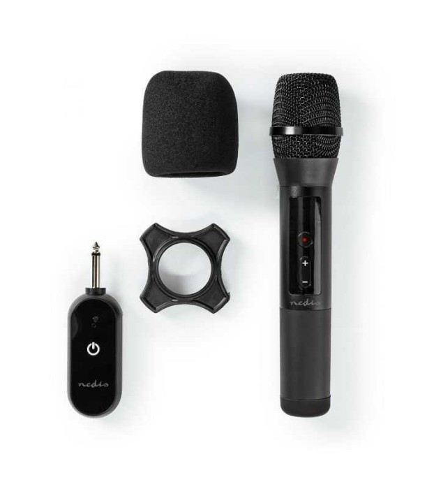 Microfon wireless Nedis 20 de canale 10 ore autonomie receptor negru