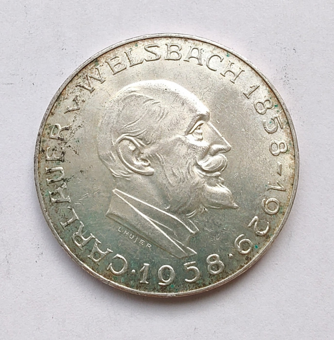 Austria - 25 Schilling 1958 - Argint