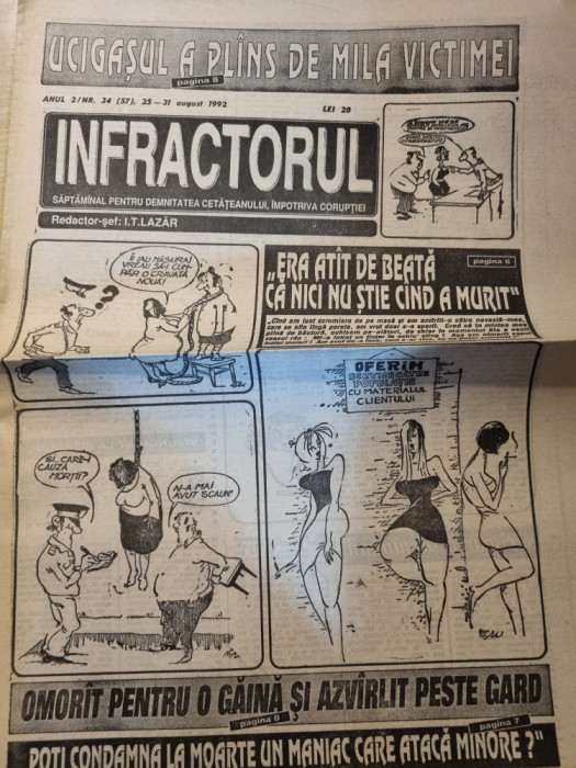 ziarul infractorul 25-31 august 1992