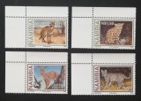 NAMIBIA--PISICI SALBATICE.SERIE 4 VALORI-MNH**NAM 01, Africa, Fauna