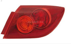 Stop spate lampa Mazda 3 (Bk), 10.03-03.06 Hatchback, spate, omologare ECE, fara suport bec, exterior, carcasa rosie, BP4K51150D; BP4K51150E, Dreapta foto