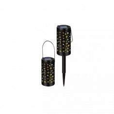 Lampa solara pentru gradina, LED, set 2 buc, 6x6x41 cm, Yildun