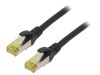 Cablu Patch S/FTP Cat6a 5m Negru, Digitus