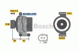 Generator / Alternator MINI MINI (R50, R53) (2001 - 2006) BOSCH 0 986 048 750