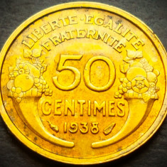 Moneda istorica 50 CENTIMES - FRANTA, anul 1938 * cod 4828