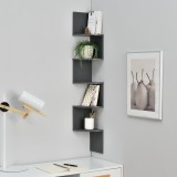 [en.casa]&reg; Raft Design Retro Style, 1 raft perete Modell 22, en.casa, MDF, gri mat lacuit HausGarden Leisure