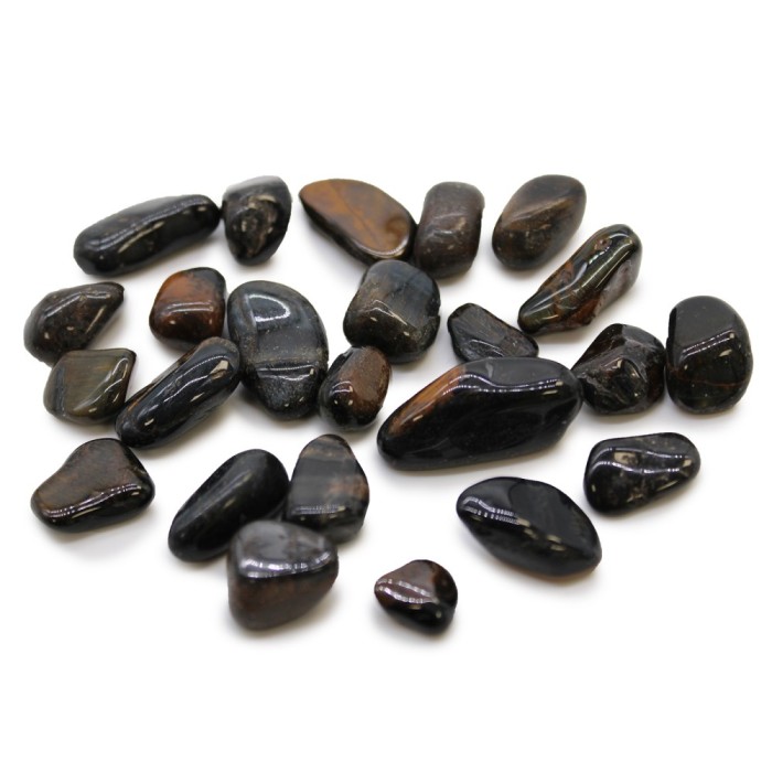 Ochi de tigru albastru piatra rulata 1 - 3 cm - protectie si intuitie