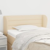 vidaXL Tăblie de pat cu aripioare crem 83x23x78/88 cm material textil