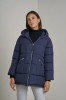 Geaca dama bleumarin oversized cu gluga, Liva, L