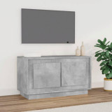 Comodă TV, gri beton, 80x35x45 cm, lemn prelucrat, vidaXL