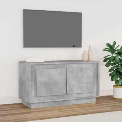 Comodă TV, gri beton, 80x35x45 cm, lemn prelucrat foto