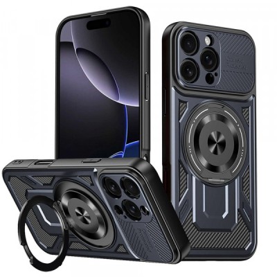 Husa pentru Apple iPhone 16 Pro Max, Techsuit, RuggedCam, Albastra foto