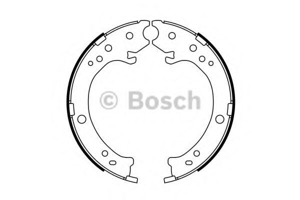 Set saboti frana, frana de mana HONDA CR-V III (RE) (2006 - 2012) BOSCH 0 986 487 765