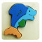 Puzzle Delfinas incastru lemn 3 buc.