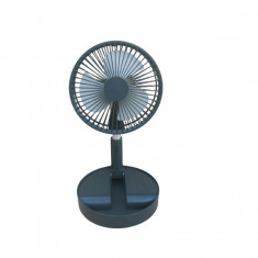 Mini ventilator extensibil Hse24, 19,7 x 19,7 x 9,3 cm, 3 viteze, gri inchis