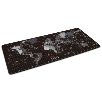 Mouse Pad Mare Profesional, PC Harta Lumii, Cauciucat pentru Gaming Compatibil Universal Laptop, 90 x 40cm, CBD CORAL BEST DEALS 90 x 40 cm Negru Dart foto