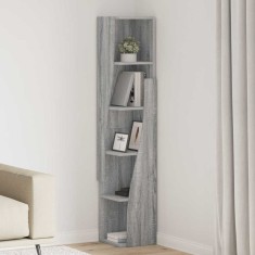 vidaXL Dulap de colț Alb 27,5x27x140cm Lemn compozit 889871