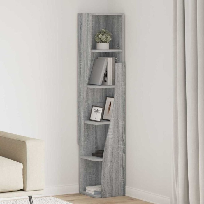 vidaXL Dulap de colț Alb 27,5x27x140cm Lemn compozit 889871