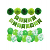 Set 21 baloane si accesorii pentru petrecere aniversare HAPPY BIRTHDAY