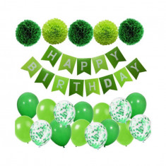 Set 21 baloane si accesorii pentru petrecere aniversare HAPPY BIRTHDAY