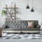 vidaXL Canapea extensibilă cu cotiere, gri &icirc;nchis, textil 351938