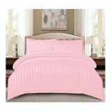 Cumpara ieftin Lenjerie de Pat Dublu Bumbac Damasc 4 Piese cu Elastic, Roz Deschis - CPL6