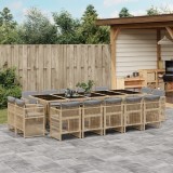 Gossi set mobilier gradina cu perne, 15 piese, bej combinat poliratan