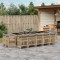 Gossi set mobilier gradina cu perne, 15 piese, bej combinat poliratan
