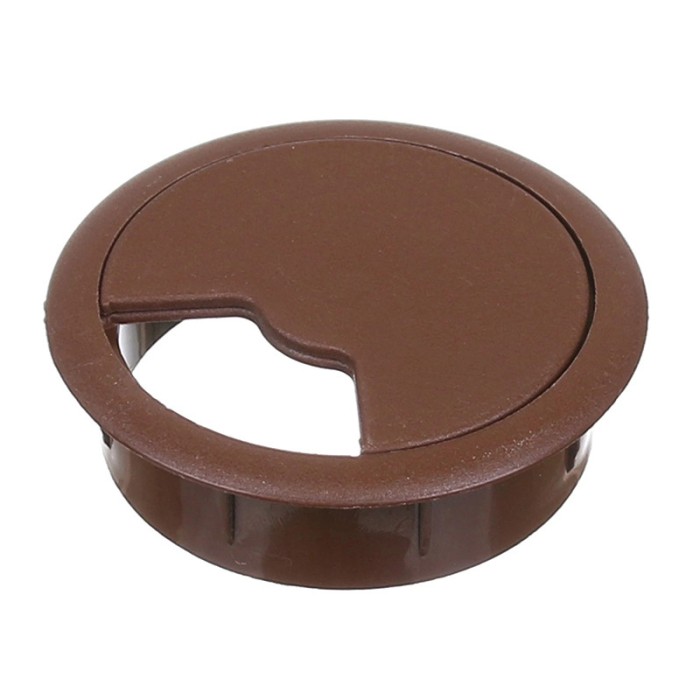 Doza birou pentru trecere cabluri, &Oslash; 60 mm, maro, 50 buc / set