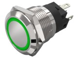Comutator anti-vandalism, SPDT, 2 poziții, iluminare LED, &Oslash;19 mm