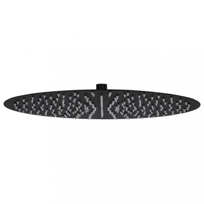 Gossi cap de dus tip ploaie rotund, negru, 40 cm, otel inoxidabil foto
