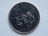 25 CENTS 2000 CANADA-COMEMORATIVA, America de Nord