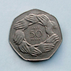 MAREA BRITANIE - 50 Pence 1973 - Entry into EEC foto