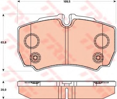 Set placute frana,frana disc FORD TRANSIT caroserie (2006 - 2014) TRW GDB1901 foto