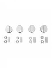 Set 4 butoane universale cuptor &amp; aragaz albe + adaptoare
