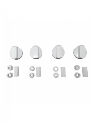 Set 4 butoane universale cuptor &amp;amp; aragaz albe + adaptoare foto