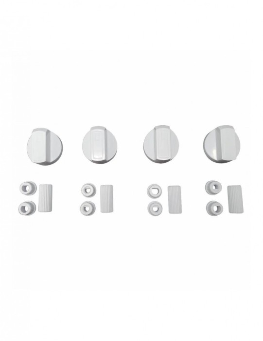 Set 4 butoane universale cuptor &amp; aragaz albe + adaptoare