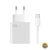 Incarcator Retea Cu Cablu USB-C Xiaomi 120W 6A 1 x USB-A Alb BHR9462EU