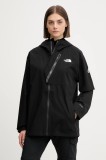 The North Face geacă de ploaie Ma Waterproof Jacket femei, culoarea negru, de tranziție, NF0A892UJK31