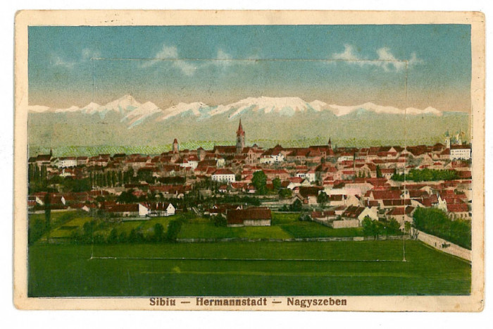 3191 - SIBIU, Leporello - old postcard + 10 mini photocards - used - 1937